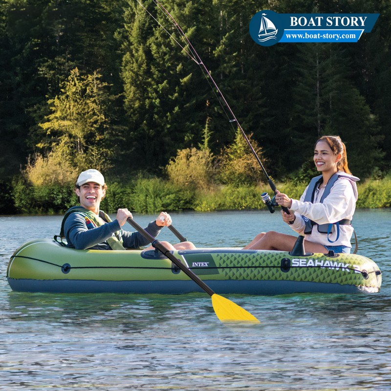 เรือยาง INTEX รุ่น SEAHAWK 2 นั่งได้ 2 ท่าน  อุปกรณ์ครบพร้อมปั๊มสูบลม_3